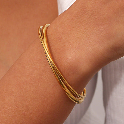 Rianne Layered Gold Bangle