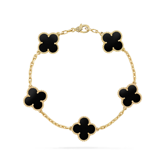 FOUR-LEAF CLOVER BRACELET | ONYX