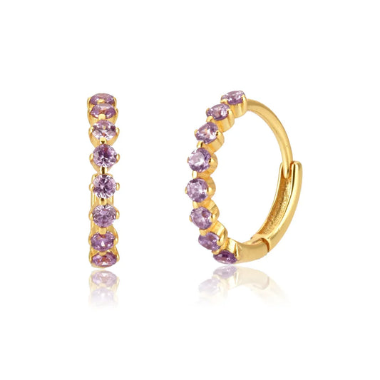 EARRINGS LE CHIC | GOLD AMETHYST QUARTZ