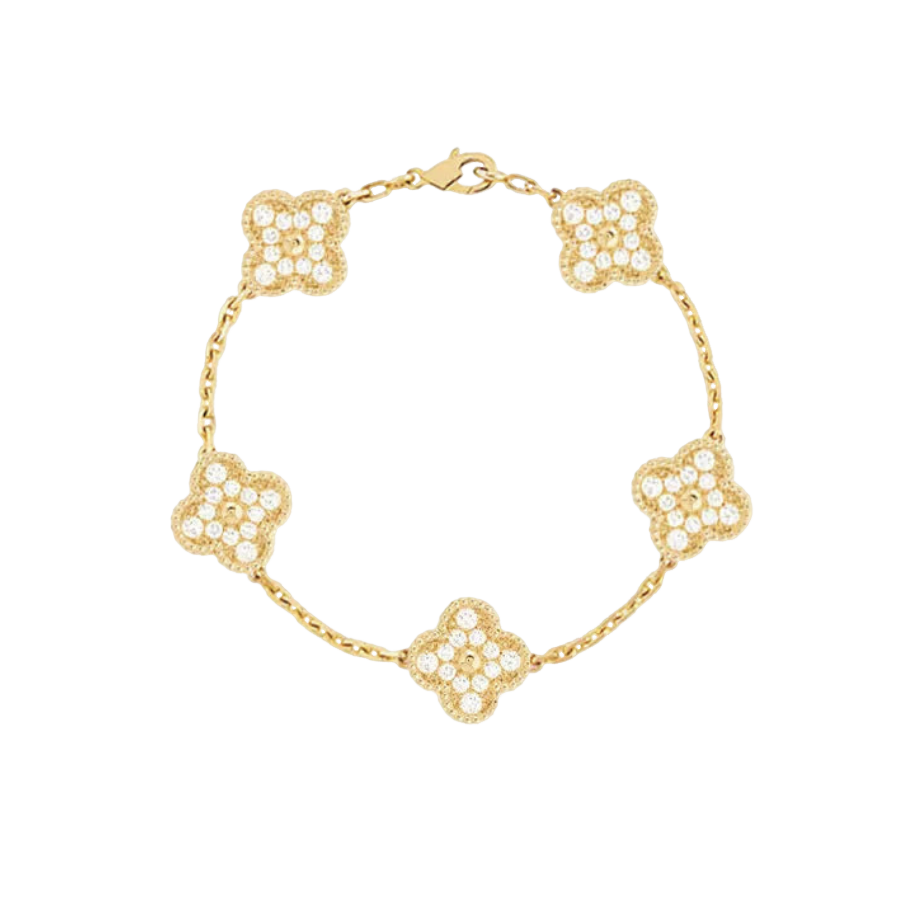 DELUXE FOUR-LEAF CLOVER BRACELET | GOLD